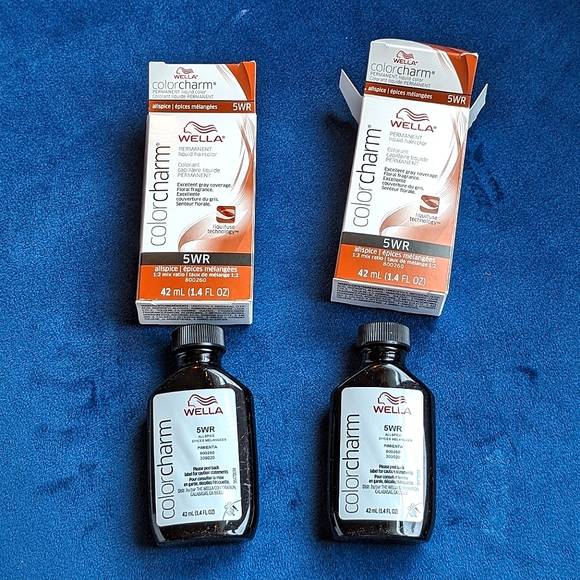 2 Boxes Wella Colorcharm Permanent Hair Color 5WR/Allspice - Picture 3 of 5